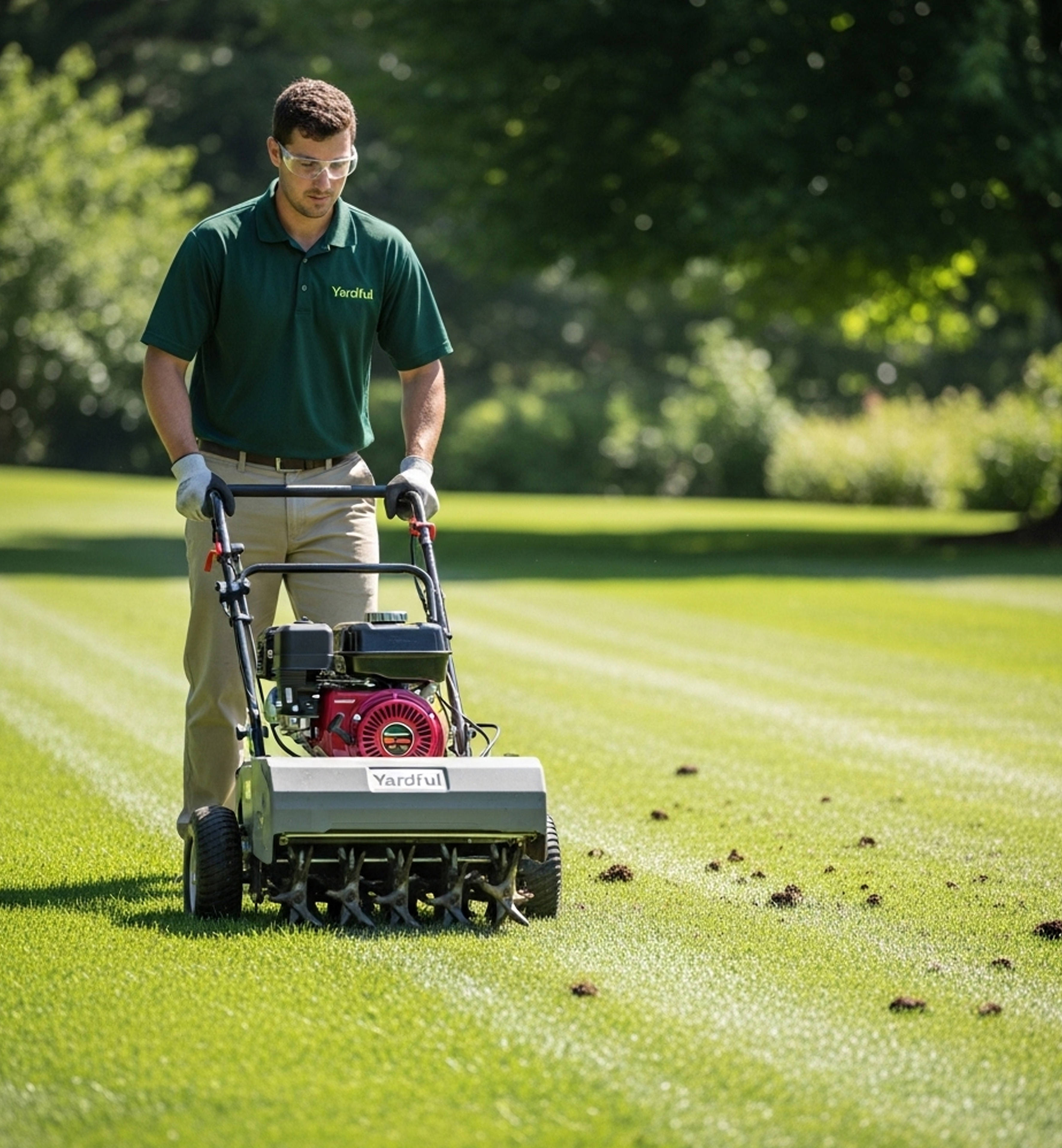 Flower bed with grass