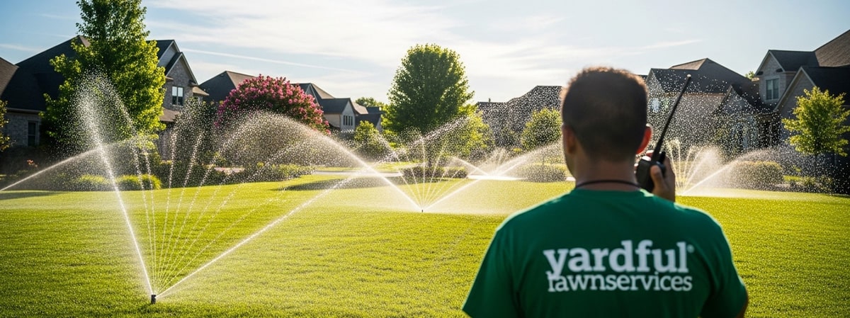 Irrigation system being installed