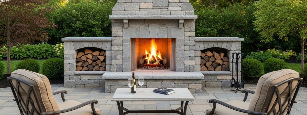 fire pit with chairs