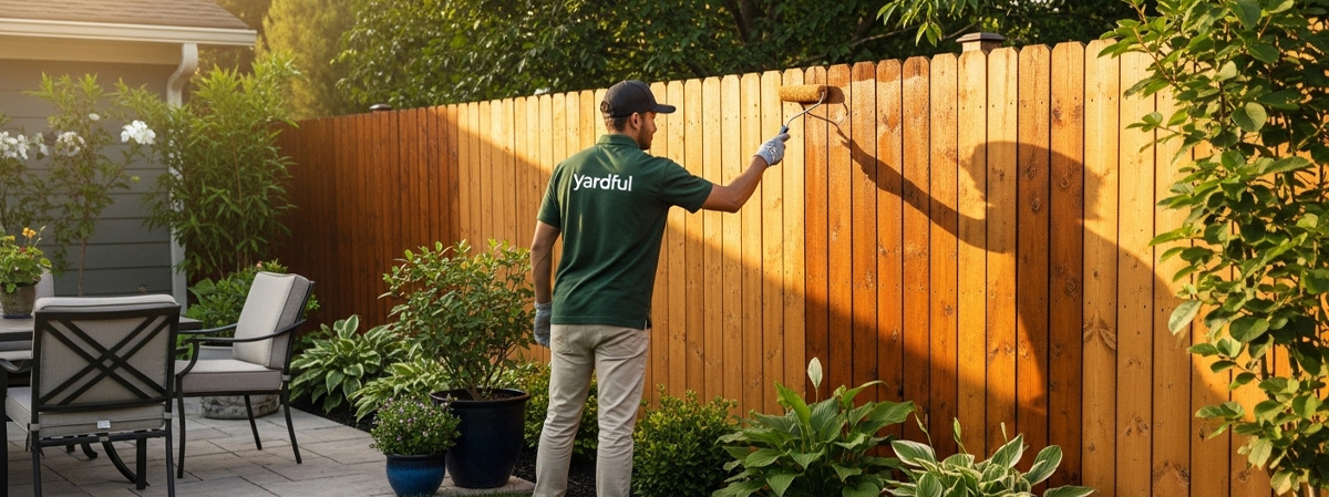 fence staining service