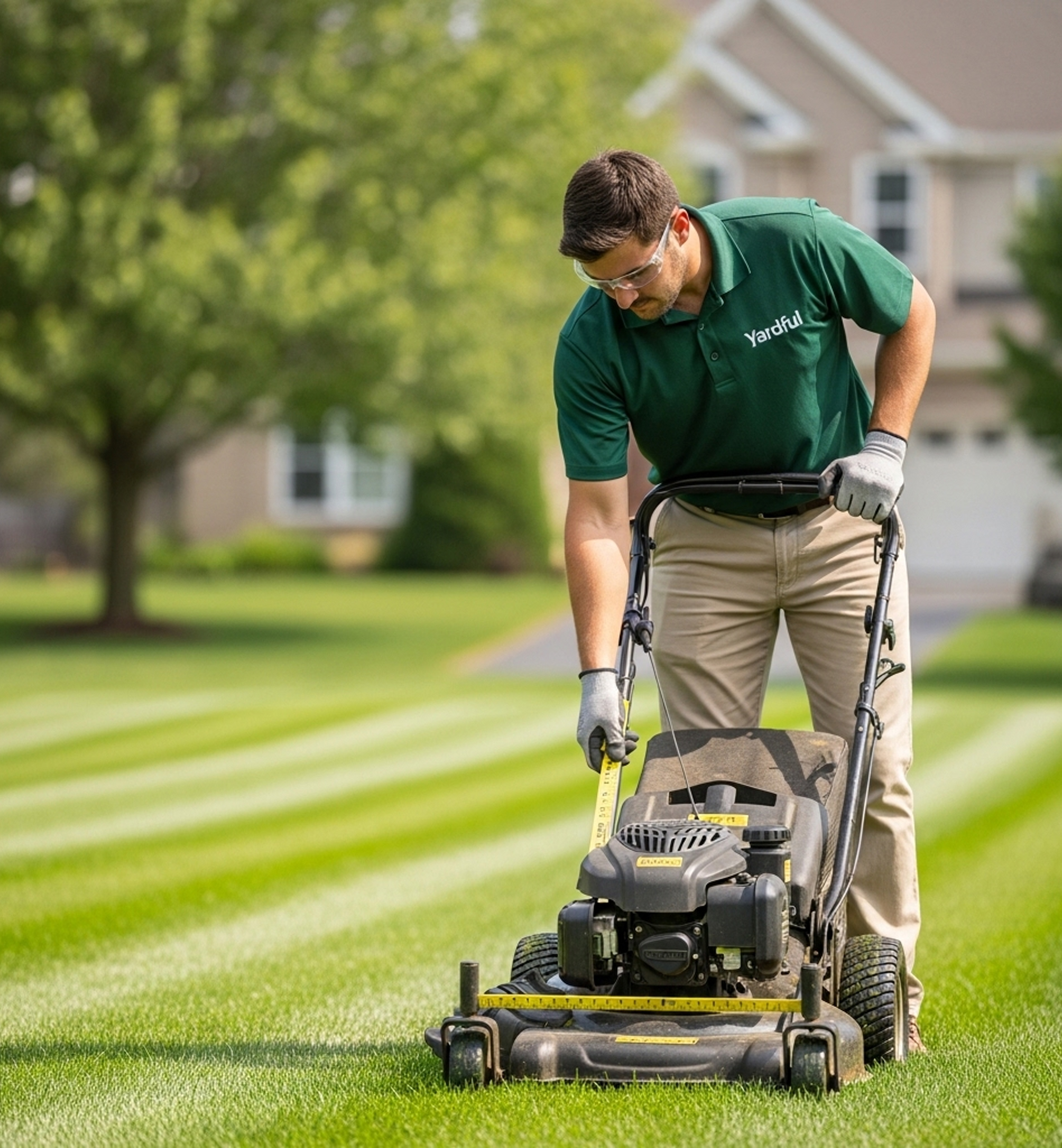 Flower bed with grass