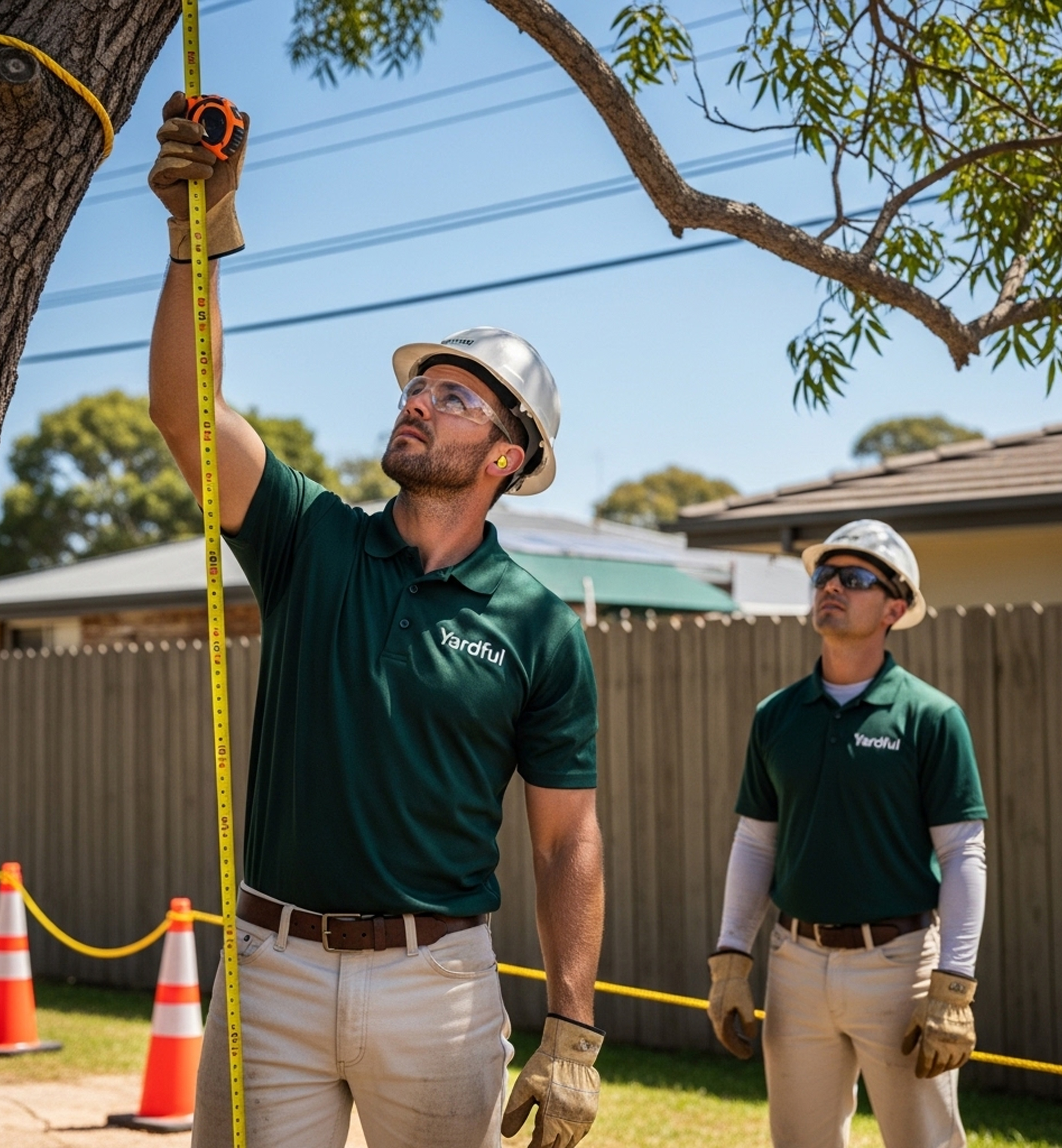 Chainsaw cutting tree