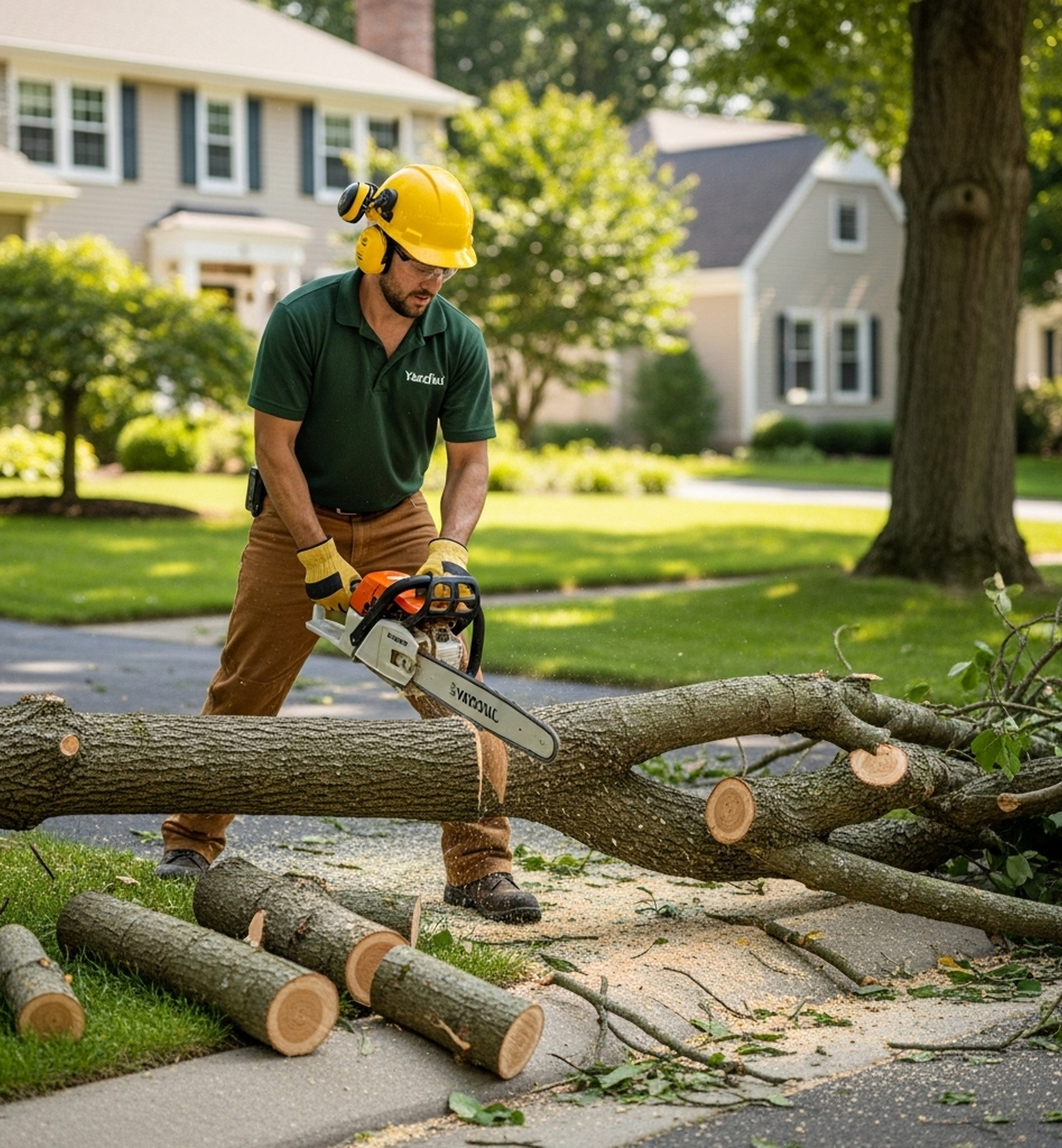 Logs after tree removal