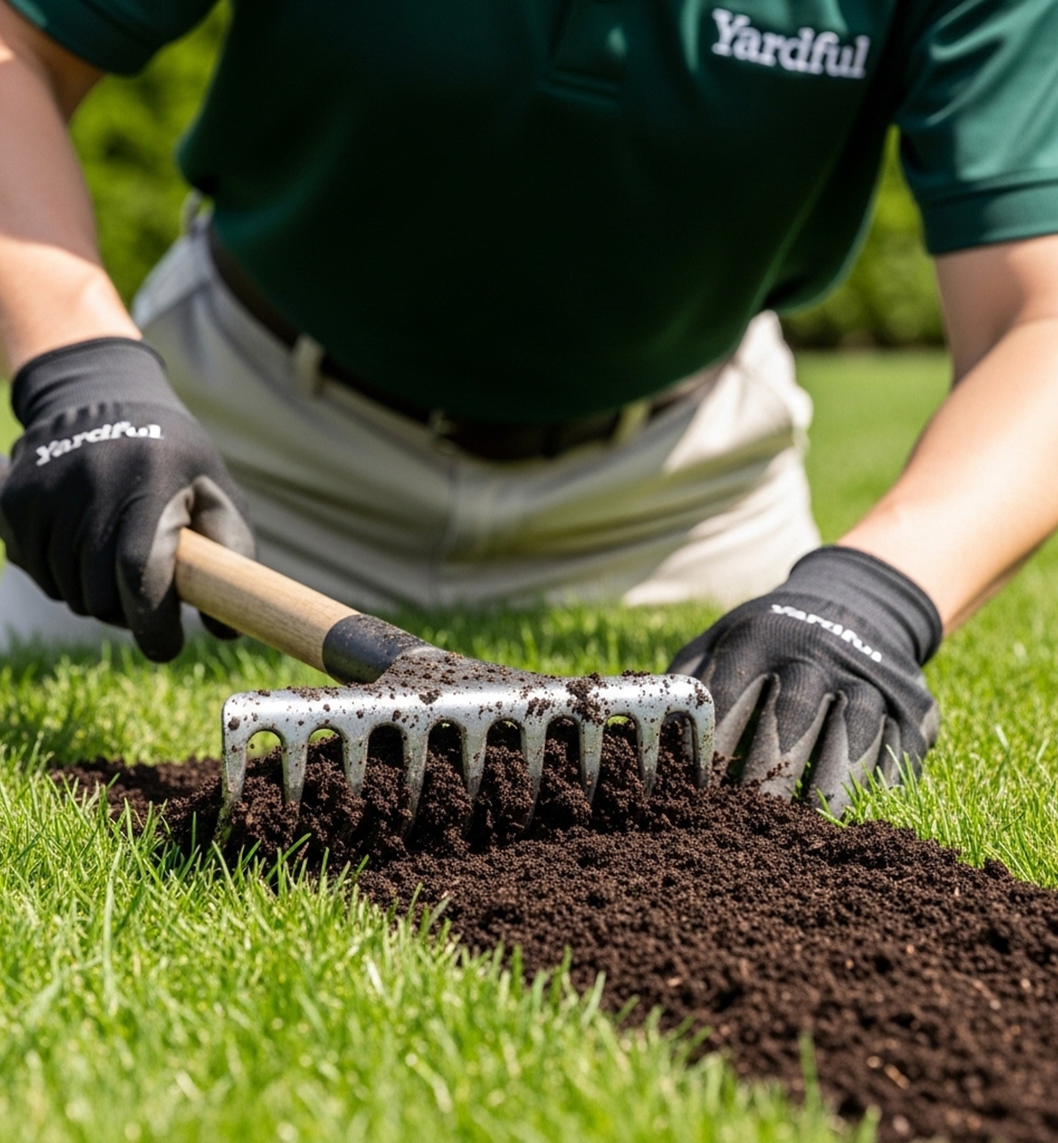 Weed removal and soil preparation for mulch