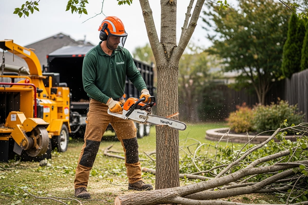 Tree being cut down