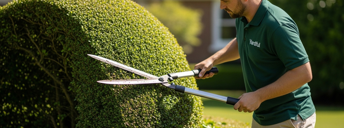 Tree trimming in progress